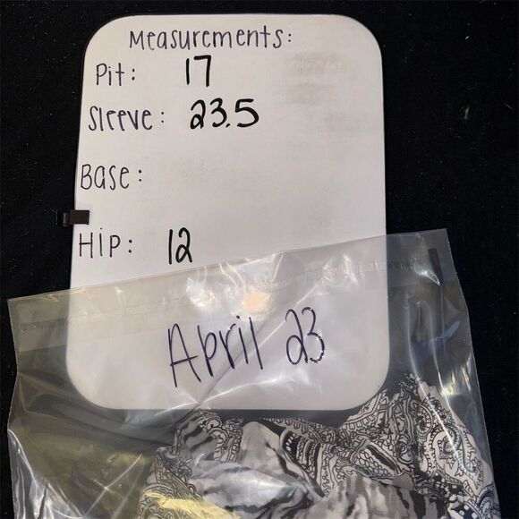 Cache‎ Women's M Black & White Paisley Faux Wrap Knee Length Dress Vintage - Picture 6 of 6